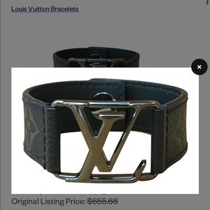 Monogram Eclipse Lv Logo Ruthenium Bracelet